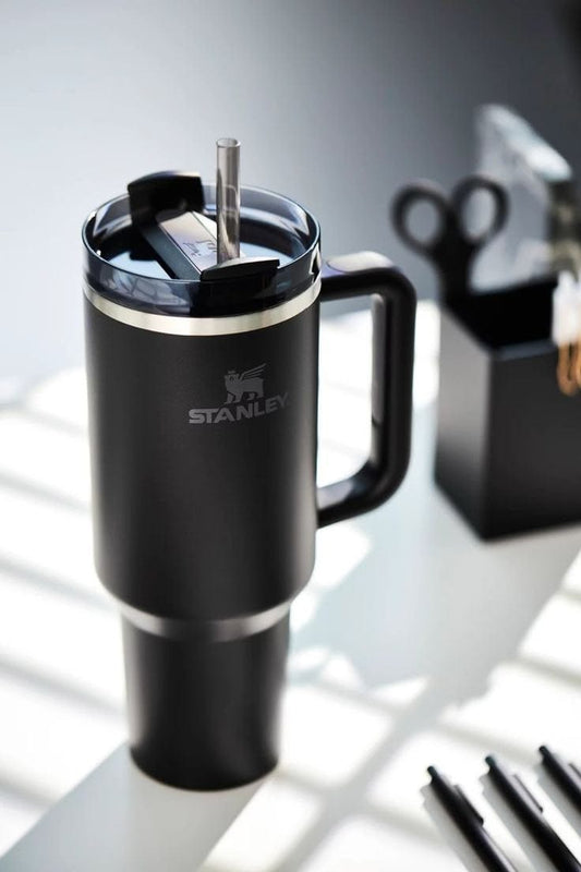 Stanley Cup 40oz Stainless Steel Tumbler with Straw & Straw Cap – Insulated, Leakproof, and Reusable Travel Mug for Hot & Cold Drinks