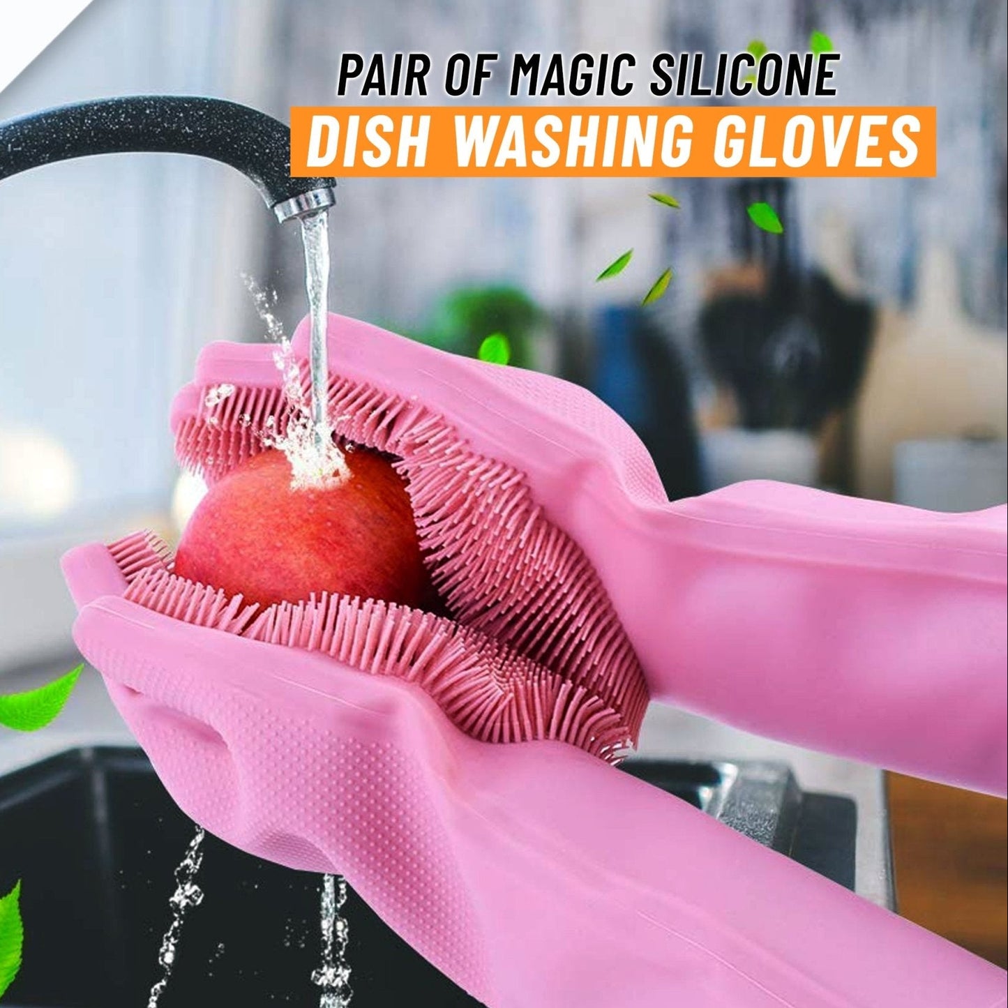 Magic Washing Gloves - Pair Of Silicone Washing Gloves